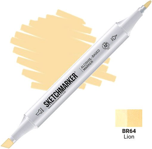 

Маркер художественный Sketchmarker Двусторонний BR64 SM-BR64 (лев)