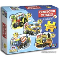 Мозаика/пазл Topgame Машины-помощники 4-в-1 01454