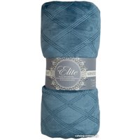 Плед Tex Republic Elite Клетка Фланель Евро 93389 (синий)