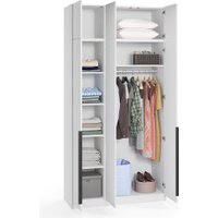 Шкаф распашной Soma Lord Black 3-х створчатый 120x240 (белый)