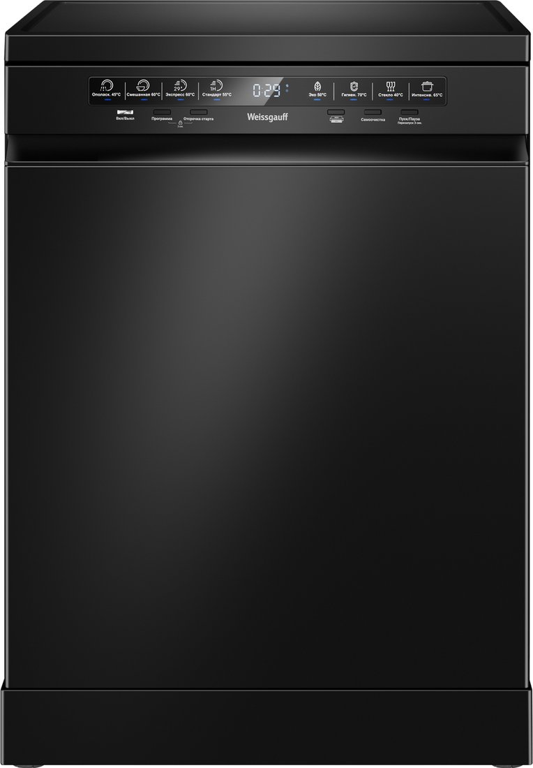 

Отдельностоящая посудомоечная машина Weissgauff DW 6038 D Dual Wash Black