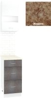 

Готовая кухня Кортекс-мебель Корнелия Экстра 40р3ш правый (белый/береза/мадрид)