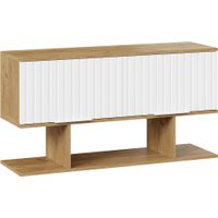 Шкаф распашной Трия Хилтон с полкой 1100 (дуб крафт золотой/белый матовый)