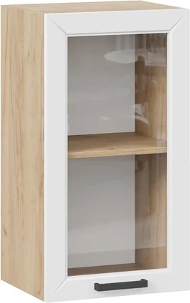 

Шкаф навесной Трия Лорас 1ВВ45С с одной дверью (дуб крафт золотой/холст белый)