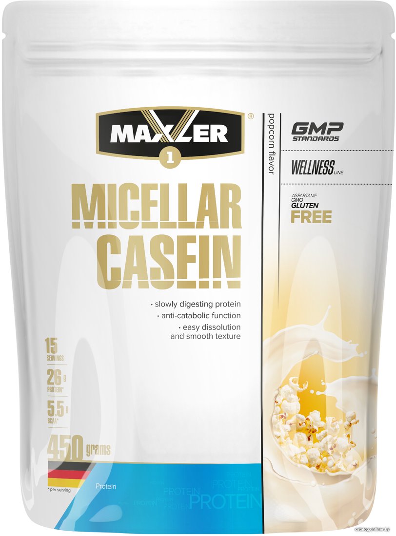 Казеин Maxler Micellar Casein (попкорн, 450г)