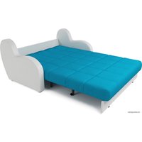 Диван Мебель-АРС Аккордеон Барон (рогожка/экокожа, синий/белый)