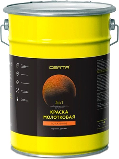 

Краска Certa Молотковая 3в1 4 кг (графит)