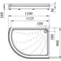 Душевой поддон Radomir 120x90 1-11-0-2-0-010