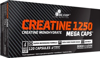 Моногидрат креатина Olimp Creatine 1250 Mega Caps (120 капсул)