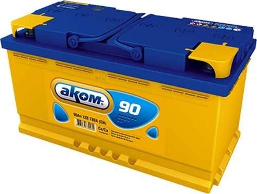 

Автомобильный аккумулятор AKOM 6СТ-90V R+ (90 А·ч)