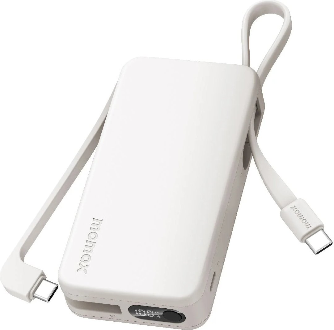

Внешний аккумулятор Momax 1-Power Vital+ Built-In USB-C IP138 10000mAh (белый)