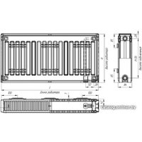 Стальной панельный радиатор Лидея ЛК 20-312 300x1200