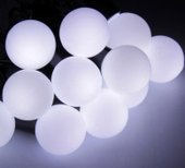 Шарики большие Led-100 (10 м, белый) [185538]