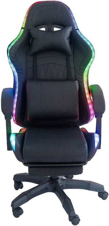 

Игровое (геймерское) кресло AR GAMING AR 011 (с LED подсветкой, черный/красная строчка)