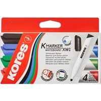 Набор маркеров Kores K-Marker XW1 20843 (4 шт, ассорти)