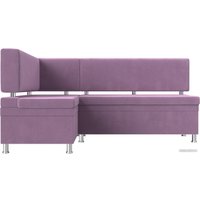 Угловой диван Лига диванов Стайл левый 114523L (микровельвет сиреневый)