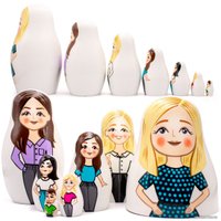 Развивающая игрушка Брестская Фабрика Сувениров Матрешки - бизнес леди. Набор в офисной тематике (набор 7 шт)