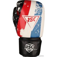 Перчатки для бокса RSC Sport Hit PU SB-01-146 (14 oz, белый/красный/синий)