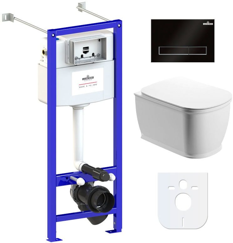 

Унитаз подвесной Lavinia Boho Relfix Bell Pro Rimless 6 в 1 77050124 (черный пластик)