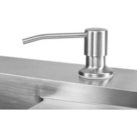 Кухонная мойка Saniteco 6550-L (с сифоном, дозатором и коландером)