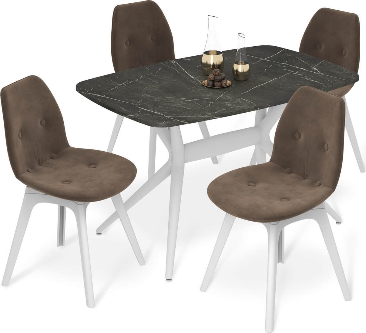 

Обеденная группа Sheffilton SHT-DS320 (сангай/кофейный ликер/белый)