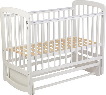 

Классическая детская кроватка Polini Kids Simple 304 с маятником (белый)