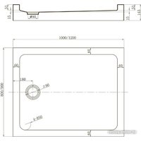 Душевой поддон Veconi TZ-54 TZ54-12080-С5