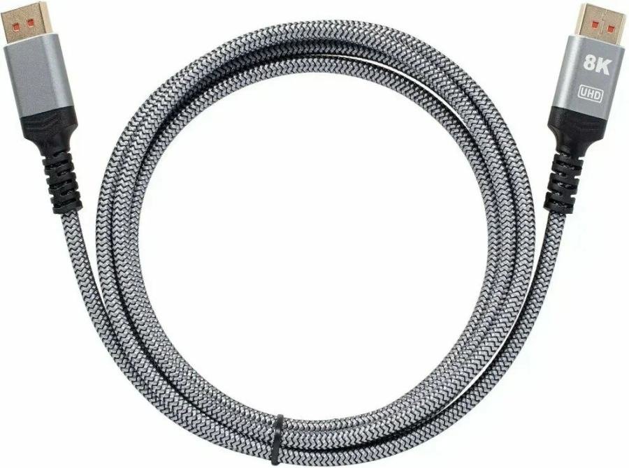 

Кабель AOPEN ACG630-2 DisplayPort - DisplayPort (2 м, серый/черный)