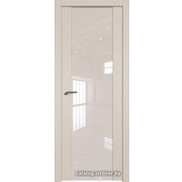 Межкомнатная дверь ProfilDoors 110U L 60x200 (санд, стекло lacobel перламутровый лак)