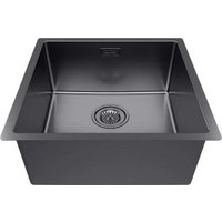 Кухонная мойка Paulmark Lassan 44 UNI LA44-GM (черный/вороненая сталь)