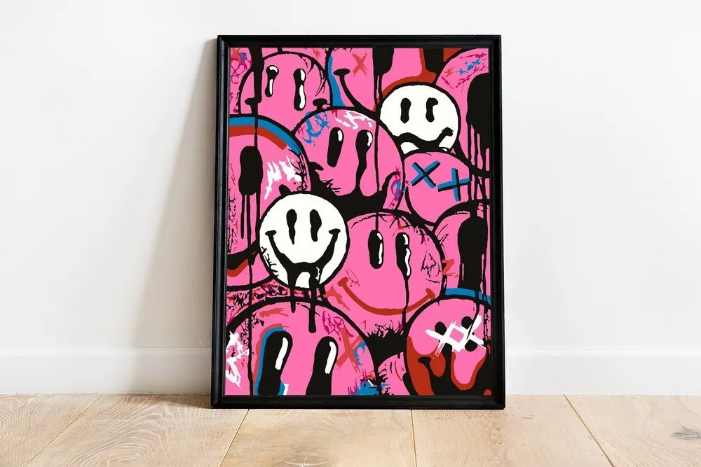 

Картина по номерам PaintLine Смайлики розовые PL-00268