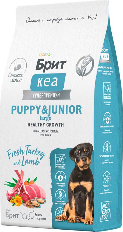 

Сухой корм для собак Brit Кеа Puppy&Junior Medium Healthy Growth 3 кг