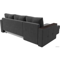 Угловой диван Лига диванов Валенсия Лайт левый (велюр, серый)