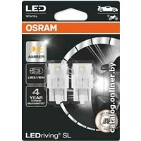 Светодиодная лампа Osram W21/5W LEDriving Amber 2шт