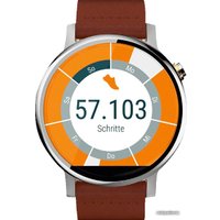 Умные часы Motorola Moto 360 2nd Gen. Mens 46mm Silver with Cognac Leather Band