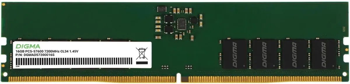 

Оперативная память Digma 16ГБ DDR5 7200 МГц DGMAD57200016S