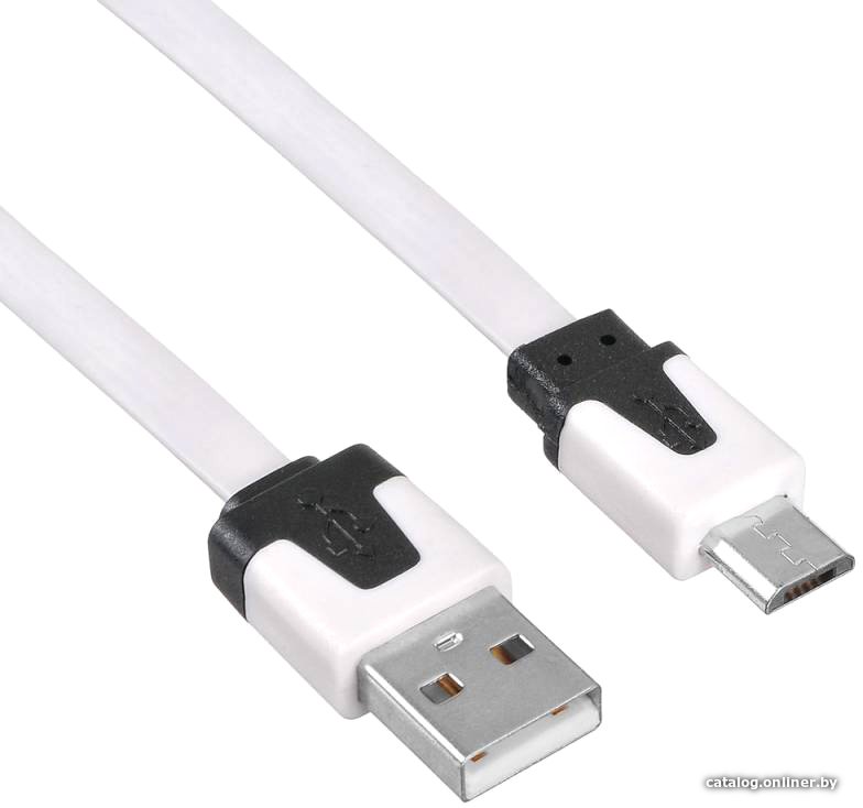 Кабель Buro BHP microUSB 1M Flat (белый)