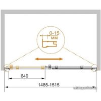 Душевая дверь Cezares Pratico-BF-1-150-P-Cr