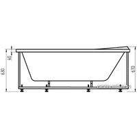 Ванна Aquatek Бетта 160х95 с гидромассажем (левая)