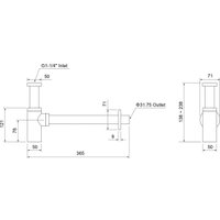 Сифон Aquatek AQ6012PG (золото)