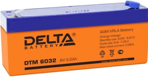 

Аккумулятор для ИБП Delta DTM 6032 (6В/3.2 А·ч)