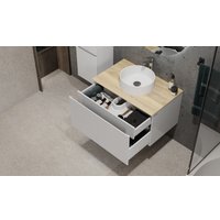  Jorno Тумба под умывальник Cossety 80 Coss.01.80/P/W-DG/JR (белый/дуб мавелла голд)