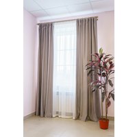 Комплект штор Decoretto Нубук НСС-K17 1.25x2.6 м (светло-серый, 2 шт)