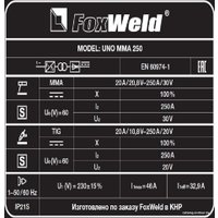 Сварочный инвертор FoxWeld UNO MMA 250 7398