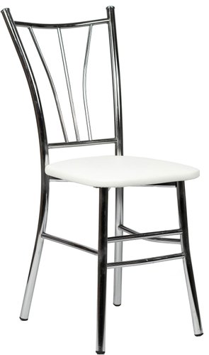 Стул ВВР Трилогия (белый крокодил/хром, экокожа)