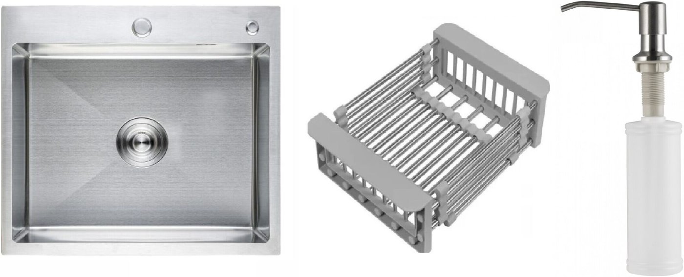 

Кухонная мойка Schtoff Best Premium Silver 5550 + коландер KR-1 GREY + дозатор SD-1 SILVER