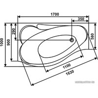 Ванна Eurolux Эфес 170x100