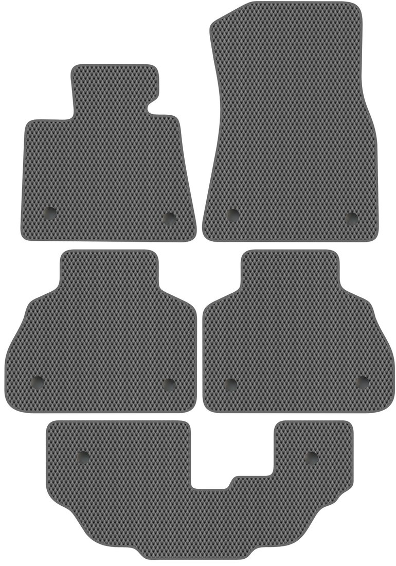 

Комплект ковриков для авто Alicosta BMW X7 I (suv 7 мест / G07) 2018 - Н.В. +3 ряд (серый, ромб)