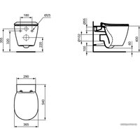 Унитаз подвесной Ideal Standard Connect AquaBlade E047901+E712701