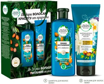 Подарочный набор Herbal Essences Марокканское аргановое масло для жещнин (шампунь 400 мл + бальзам-ополаскиватель 180 мл)